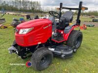Un-used Branson/TYM 2505H diesel compact lawn tractor 25hp, mid deck, lift arms, power steering, hydro drive, certificate of conformity and 1st road reg docs available, key in office