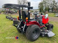 Un-used Branson/TYM 2505H diesel compact lawn tractor 25hp, mid deck, lift arms, power steering, hydro drive, certificate of conformity and 1st road reg docs available, key in office - 3