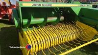 1987 John Deere 459 conventional baler, dry stored and unused for 25 years c/w original manual, pto and manual in office - 3