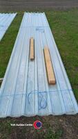 12 x 5560m box profile roof lights, new - 2
