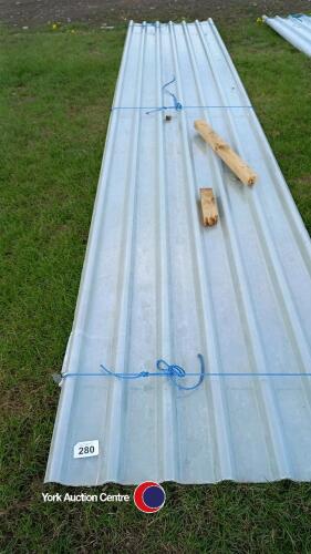 12 x 5560m box profile roof lights, new