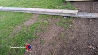2 x lengths of hardwood timber, keruing 15ft 5 x 8 x 2, 12 ft 9 x 8 x 1 1/2