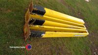 3 - 7in x 7in steel posts 7ft long with base plates