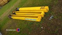 3 - 7in x 7in steel posts 7ft long with base plates - 2
