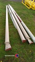 4 x 15ft 7in lengths of 6in steel tube - 2