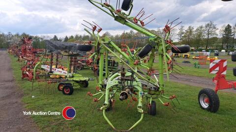 Claas Volto 770 6 rota hydraulic folding tedder