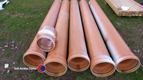 5 x drainage pipes, 300mm x 3m