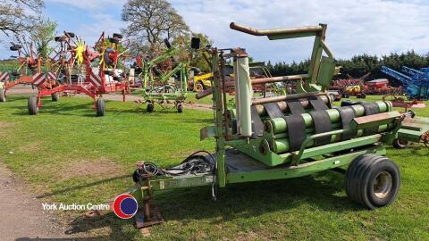 Astwell 765 trailed bale wrapper, electric controls, control box in office