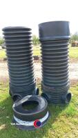 2 x 230mm manhole bases, risers and covers - 2