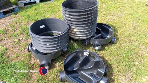 4 x 110mm manhole bases and risers