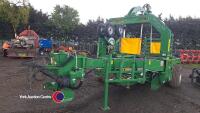 McHale 998 wrapper with round bale and static wrapping kits, controls and manuals in office, 2014 - 2