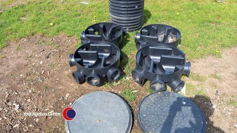 4 x 110mm manhole bases, risers and lids