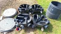 4 x 110mm manhole bases, risers and lids - 3