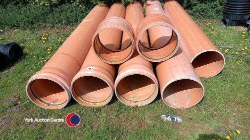 4 x drainage pipe, 400mm x 3m