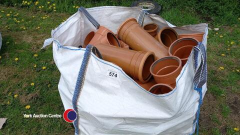 Quantity of 100mm x 150mm drainage fittings