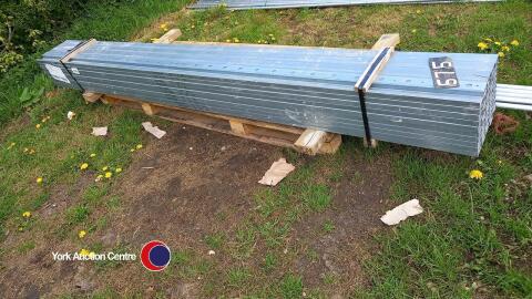 Quantity of 3m galvanised box section
