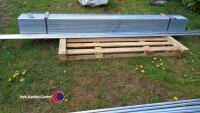 Quantity of 3m galvanised box section - 3