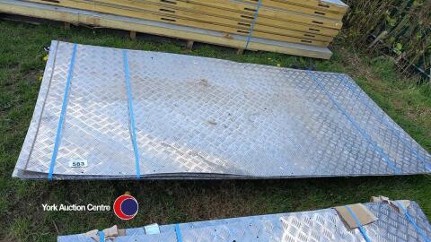 6 x 8ft x 4ft aluminium chequer plate