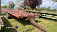 Flat trailer, single axle, new drawbar