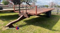Flat trailer, single axle, new drawbar - 2