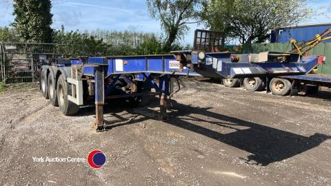 40ft extendable skelly trailer