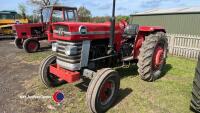 Massey Ferguson 165 tractor, registered May 1966, D reg, runs, good condition, has original tax document from 1966 but no current V5, unknown hours, clock shows 127hrs, key and manual in office - 2