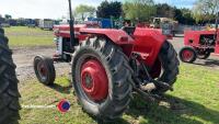 Massey Ferguson 165 tractor, registered May 1966, D reg, runs, good condition, has original tax document from 1966 but no current V5, unknown hours, clock shows 127hrs, key and manual in office - 3