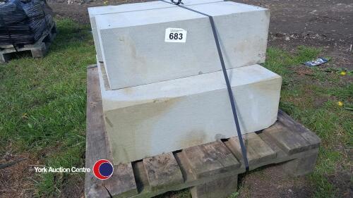 Pallet of solid stone blocks