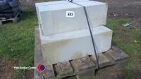 Pallet of solid stone blocks