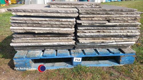 Pallets of reclaimed sandstone flags