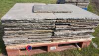 Pallets of reclaimed sandstone flags