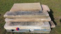Pallets of reclaimed sandstone