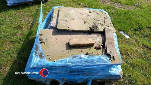 Pallet of reclaimed flags