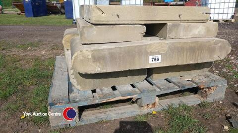 Reclaimed Yorkstone cornice stones