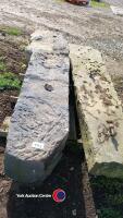 2 x stone gate posts