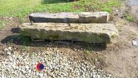 2 x stone gate posts - 3