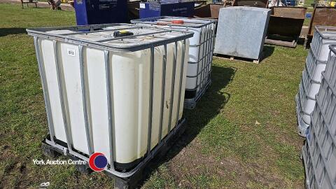 2 x 1000L IBCs