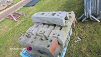 Pallet of Heras fencing feet - 2