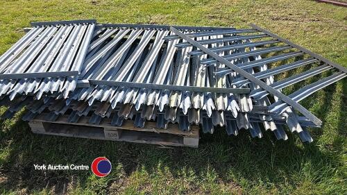 Palisade galvanised security fence panels, 5 sections