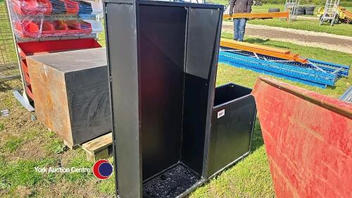 Metal fabricated large wood store or bookcase item powder coated satin black