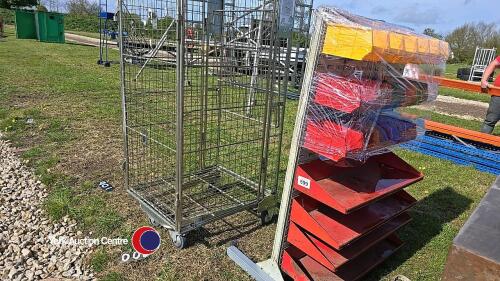 Large lin bin storage rack with bins