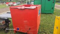 Large orange stillage with sliding lockable top