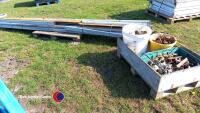 Galvanised sliding door track and fittings, 17 x 12ft lengths, hangers and brackets - 2
