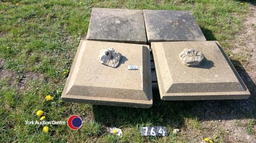 Stone wall post tops