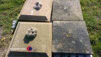 Stone wall post tops - 3