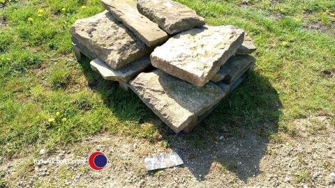 Pallet of limestone flags