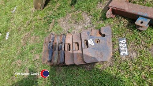 10 x Tractor front end weights, 40kg each