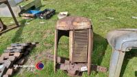 Grey Massey Ferguson bonnet with part of axle attached - 3