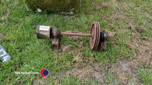 Pulley drive, flat belt to V belt