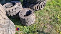 2 x 23 x 9-10 and 2 x 18 x 7-8 solid wheels and tyres - 4